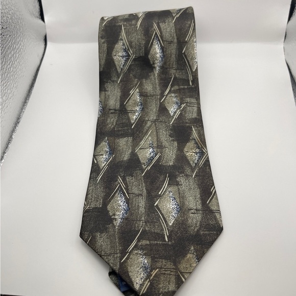 David Taylor Other - David Taylor Geometric Black and Silver Tie